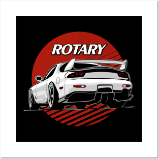 Mazda RX7 White Posters and Art